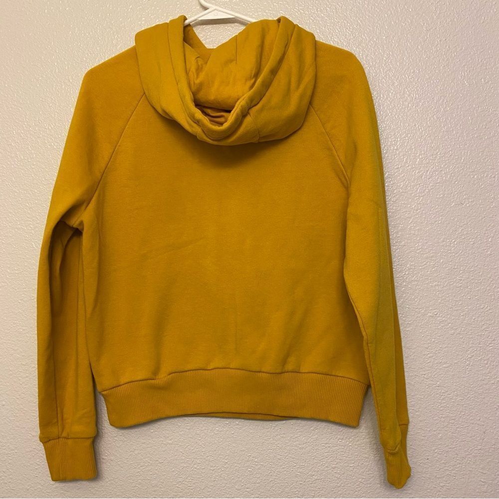 90 degrees mid weight yellow mustard golden rod chunky pullover hoodie L - Picture 2 of 6